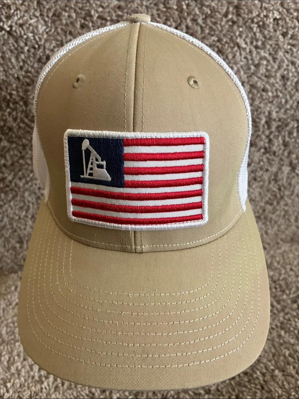 Ariat Oil Rig USA Flag Trucker SnapBack Cap